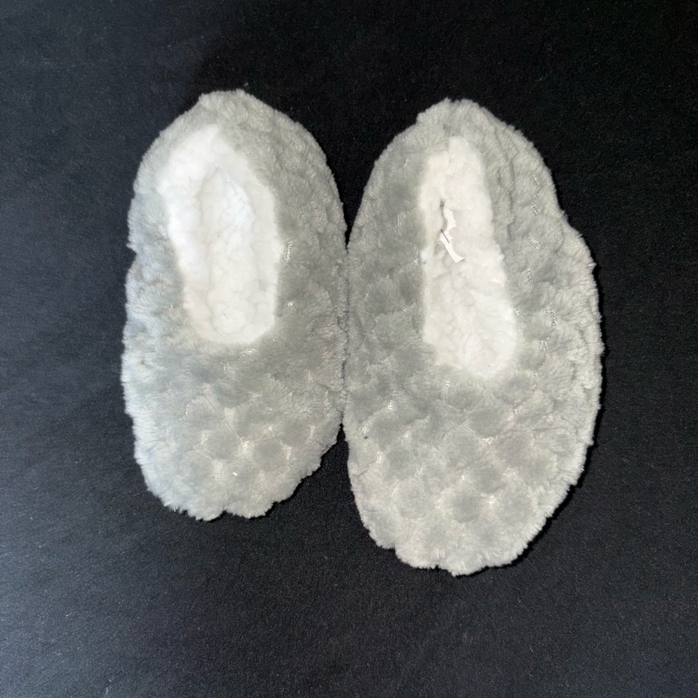 Cozy Gray Fuzzy Slippers